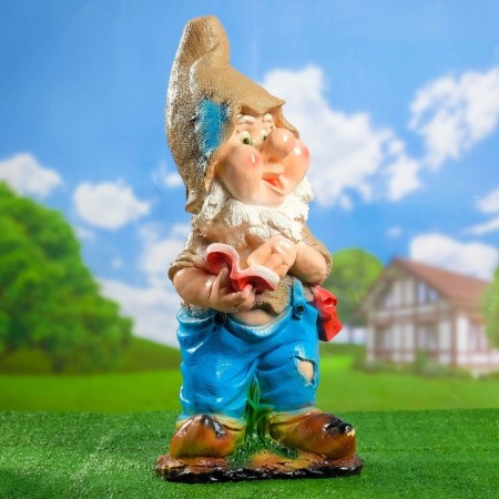 Garden figure "Dwarf with a book", 30x28x70 cm-3