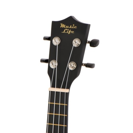 Premium Black Ukulelet Set: Ukulela, Belting, Kapodastra, Czech-1