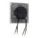 Tot Matte Glass switch, 10 a, 2 cl., With backlight, hidden, glass, silver