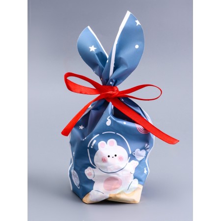 Polyethylene gift package with ears "Bear on the Moon", 13 x 23 cm