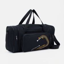 Road bag on lightning, 3 external pockets, a long belt, black/yellow color