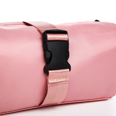 Youth bag with a zipper, pink color-4