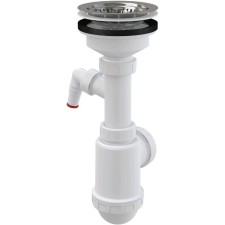 Siphon for ALCAPLAST A446P-DN50/40 washing, with a grate made of stainless steel. steel dn = 115 mm and fitting