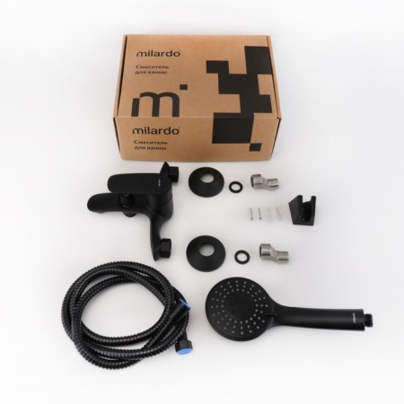 MILARDO RORA RORBL00M02 bath mixer, 51 mm pouring, black matte-4