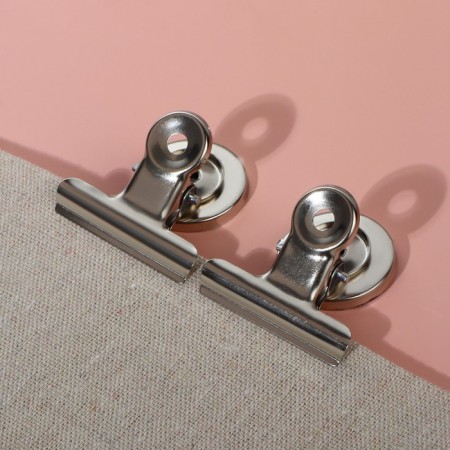 Clips for cuts with a magnet, 3.8 cm, 5 pcs, silver color-3
