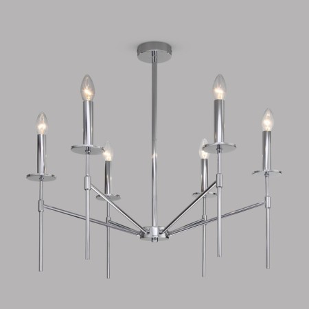 EUROSVET Anders ceiling 60142/6, E14, 6x60W, 700x700x620 mm, chromium color