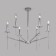 EUROSVET Anders ceiling 60142/6, E14, 6x60W, 700x700x620 mm, chromium color
