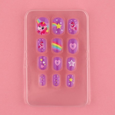 Children's false nails "Unicorn", 12 pcs-3