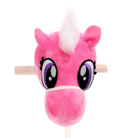 Soft toy "horse - horse", on a stick, pink color-5