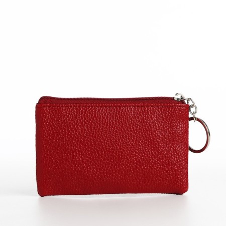 Klyuchnitsa - Lightning wallet, length 12 cm, ring, red color-1