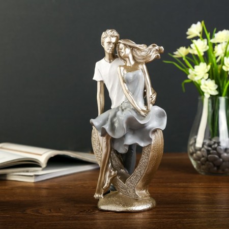 Polystone souvenir "Heart in love" 23.5x12x9 cm-3