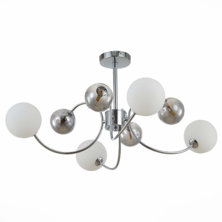 Ceiling EVOLUCE lamp. Sle220912-08. FORMAE. 8x5 watts, G9, 4000k, 79x79x38 cm, chromium color-3