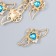 Decor for creativity Metal, plastic "Winged heart. Topaz" gold set 5x2 cm