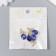 Decor for creativity metal, rhinestones "sapphire drop with a butterfly" gold 1.4x2.7 cm
