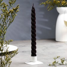 Candle twisted, 2.3x 24.5 cm, 5 hours, 50 g, black