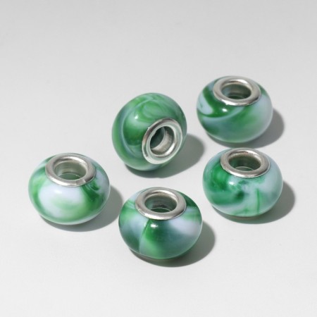 Bead "Blues", white-green color-1