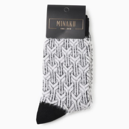 Women's terry socks minku, black color, rr 36-41-2