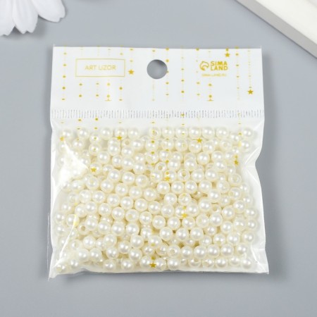 Beads for creativity plastic "Pearls" set 20 grams d = 0.5 cm-5