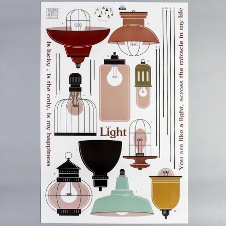 Interior plastic sticker "Light" 60x90cm-3