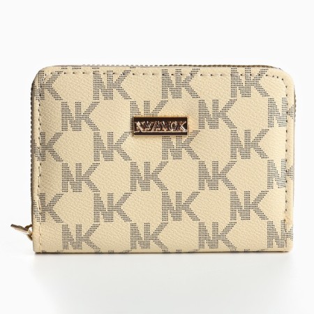 Youth wallet "NK" 12.5x9x2 cm, beige color-1