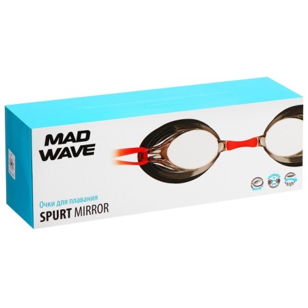 Spurt Mirror swimming glasses, red/black color-4