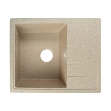 Sin for a kitchen made of stone Zein 150/Q5, 575 x 470 mm, rectangular, overflow, sand color