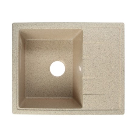 Sin for a kitchen made of stone Zein 150/Q5, 575 x 470 mm, rectangular, overflow, sand color