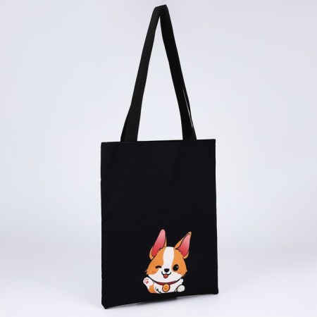 Bag Schoper "Baby Corgi", 35x0.5x40 cm, departure without lightning, without lining, black-1