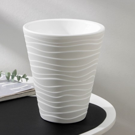 Kashpo for flowers with an insert "Valencia", 2.8 liters, white color-8