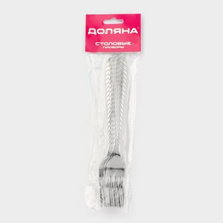 A set of forks of the dining rooms "spikelet", h = 19 cm, 6 pcs, silver color-4