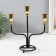 Summary Metal for 3 candles "Neptune" black with gold 19.8x9.7x22.3 cm