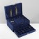 Steam for jewelry "Casket" 2-level, phlock, 24.5 × 17 × 12 cm, blue color