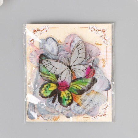 PVC stickers "Flogging butterflies" set 40 pcs 8x7 cm-3