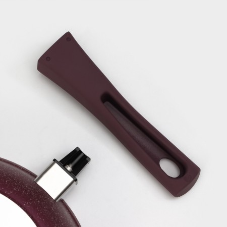 Trendy Style pan, d = 24 cm, removable handle, anti -stick coating, purple color-3