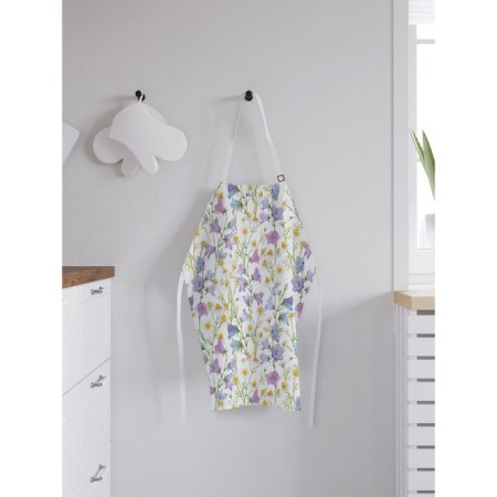 Apron kitchen with a photo print "Field flowers", adjustable, size OS-1