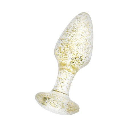 Anal plug Toyfa, acrylic, golden, 8 cm, D 2.8 cm-4