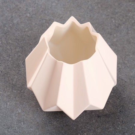 Kashpo - Vase "Triangles" 14x7x7cm, pink-3