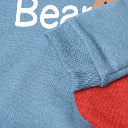 Kit for children (sweatshirt/pants), blue color, height 68 cm-2