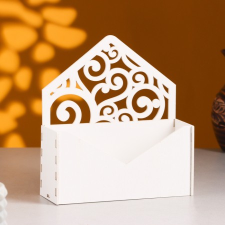 Kashpo wooden 18 × 6 × 20 cm envelope Radada "Blood", white give beautifully