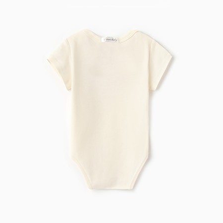 Body baby with short sleeve, milk color, height 68 cm (3-6 months)-4