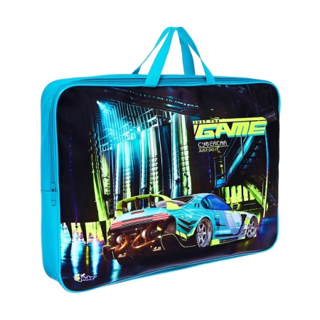 Folder for drawings and drawings A3, 470 x 350 x 75 mm, handles, textile, PMD 3-20-4 Game Auto (handles-shi) 71729