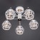LORD 5x60W E14 white chandelier 61x61x36cm