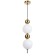Lamp "Bowl" LED 5+5W 6000k brass 15x15x52-152cm