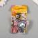 Trick rubber with carbine, strap "Elephant in a gray sweatshirt" 6x5.5x3.5 cm