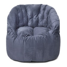Chelsea chair, size 85x85 cm, velor fabric, gray color