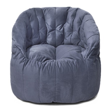 Chelsea chair, size 85x85 cm, velor fabric, gray color