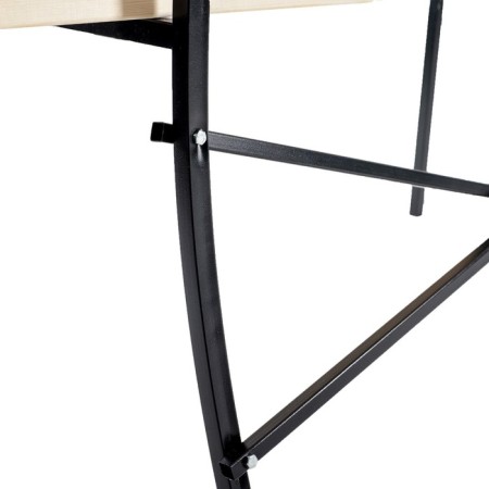 Garden bench from pine with a back "Laksi" tree, metal frame, 36x120x82cm-5