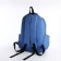 Youth backpack from textiles, 2 departments, 3 pockets, blue color