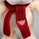 Soft toy "Little Friend", skiing, red scarf
