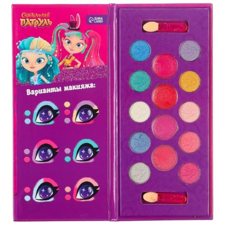 A set of cosmetics, shadows 10 colors, shine 4 colors "Girlfriends", Fairytale patrol-5